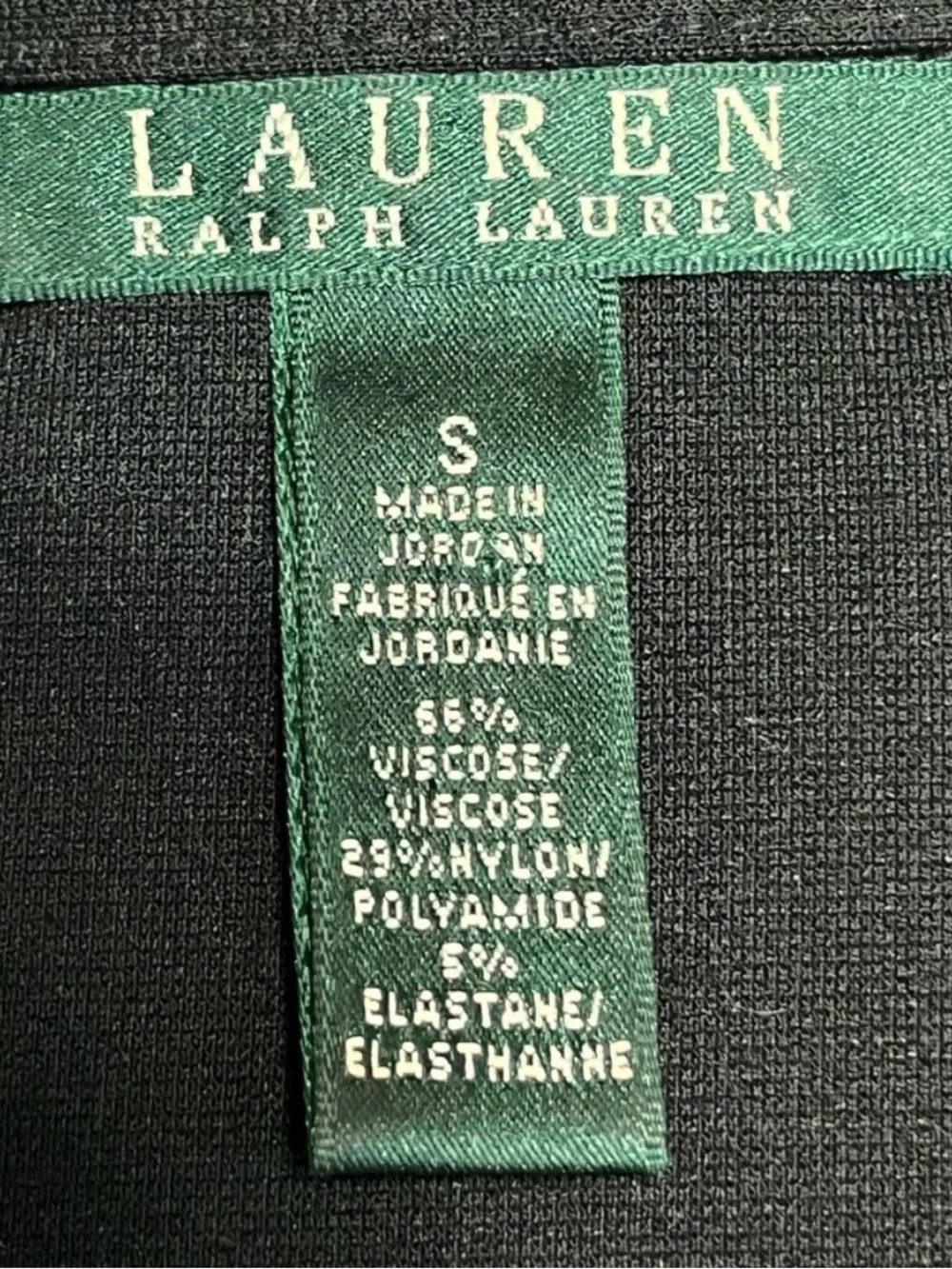 Lauren Ralph Lauren Black Long Sleeve Button Front Shirt Dress Size Small